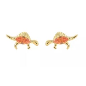 Spinosaurus Dinosaur sterling silver delicate stud earrings